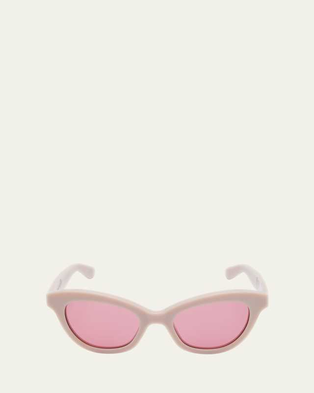 Acetate Cat-Eye Sunglasses w/ Logo Detail